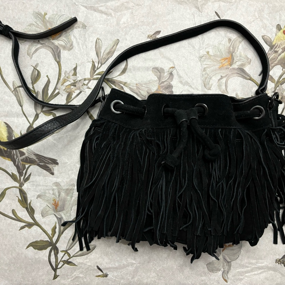 Rebecca Minkoff Black Fringe Women Bag